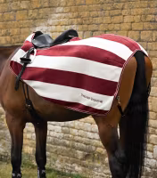 Vellus Horse Fleece Exercise Rug Burgundy/White