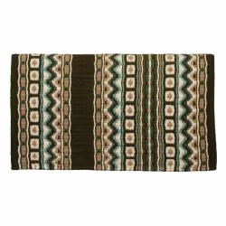 New Zealand Wool Show Blanket Olive Green/Sand/Cream