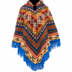 EcuaFina Poncho Triangel Blå