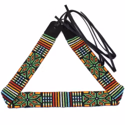 Handmade Beaded Black Multicolored Cowboy Rodeo Hatband