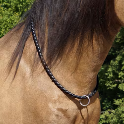 F.R.A® Cordeo/Halsring 'Kripton' Flätat Läder Svart