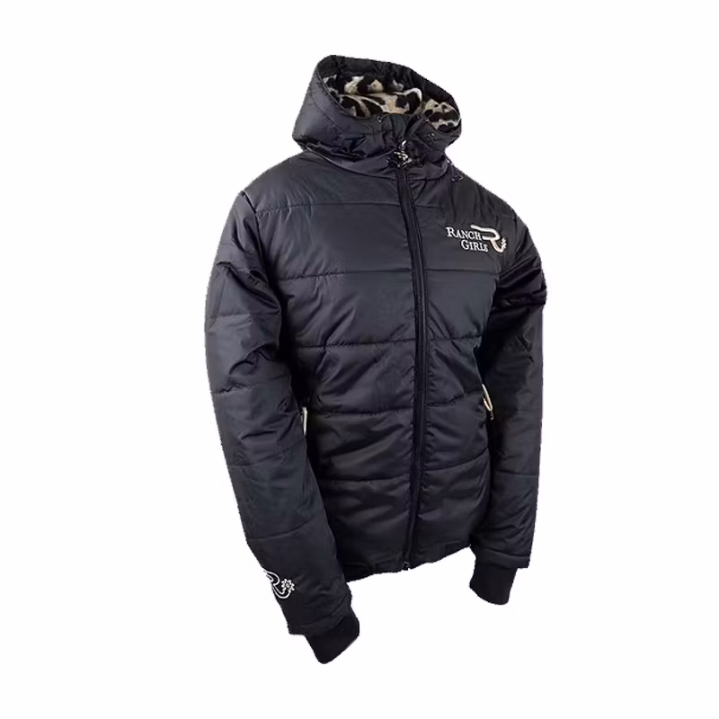 Ranch Girls Wintertime Jacket Samantha Black/Leopard
