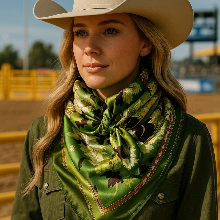 Wild Rag Paisley Shades Of Green Floral