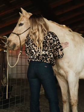 Ranch Girls  Polar Fleece Zipper ́Lainy ́Leopard