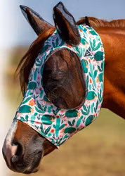 Comfort Fit Lycra Fly Mask With Forelock Opening Armadillo
