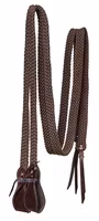 Braided split reins with slobbers