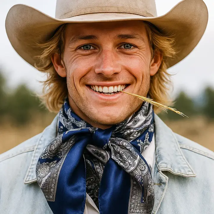 Paisley Wild Rag Classic Blue Paisley