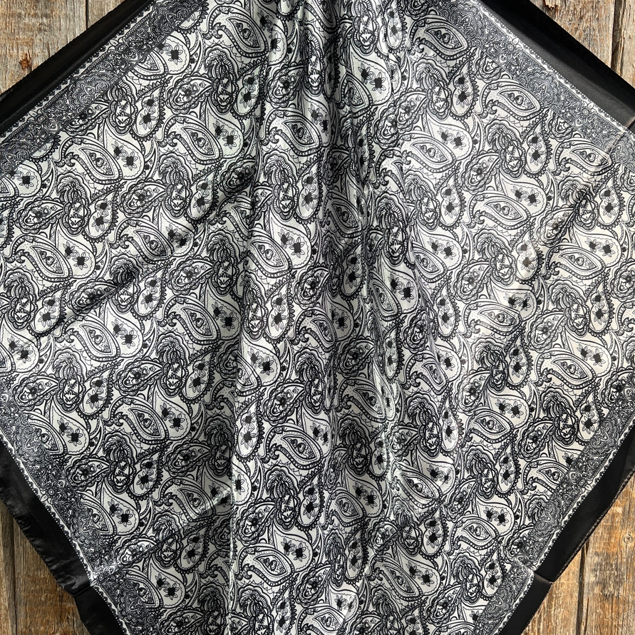 Paisley Wild Rag Classic Black/White Paisley