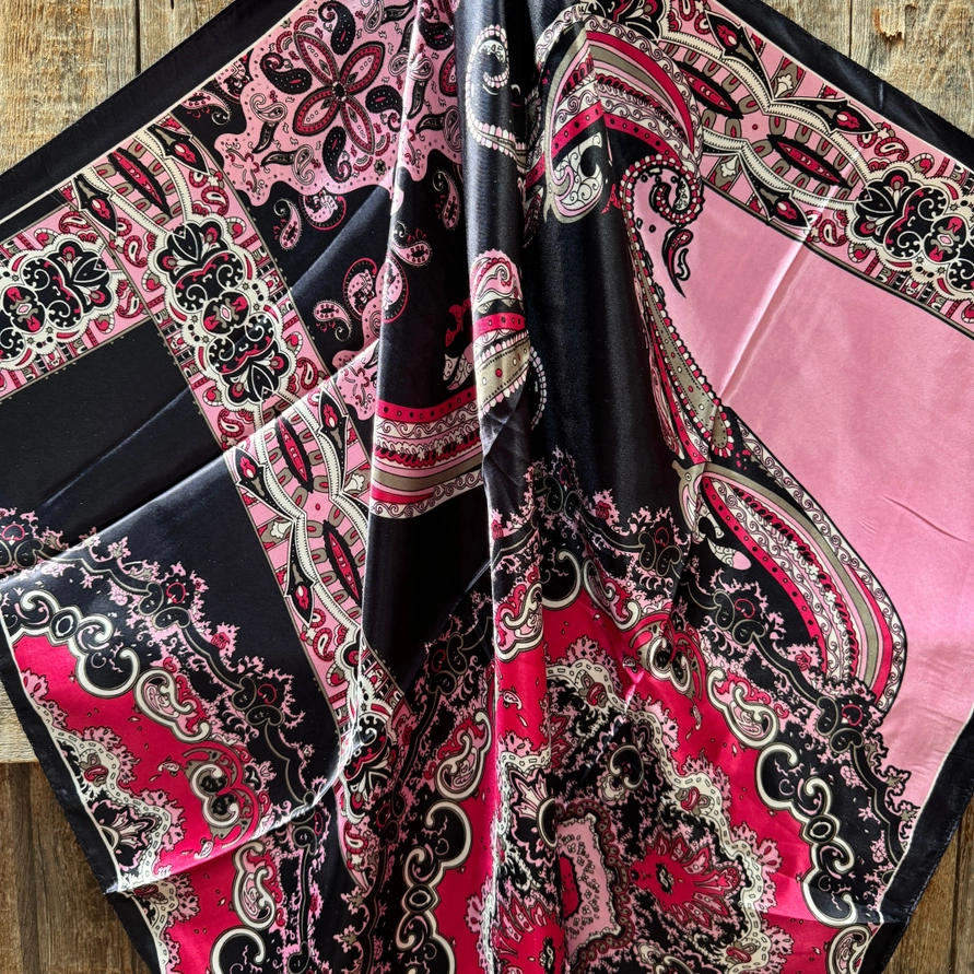 Wild Rag Paisley Pink/Black