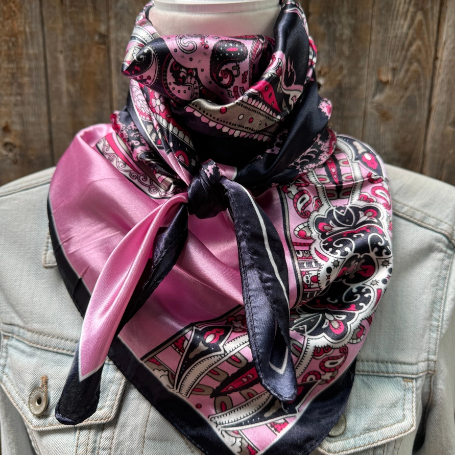 Wild Rag Paisley Pink/Black