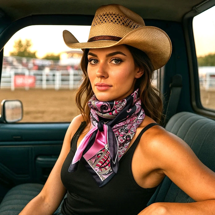 Wild Rag Paisley Pink/Black