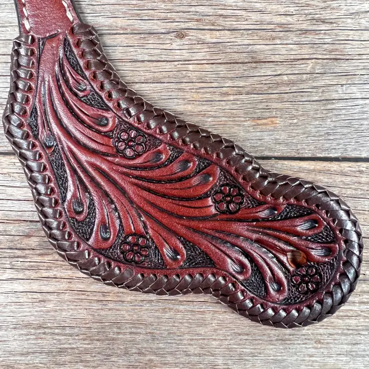 Dark Oil Braided Spur Straps