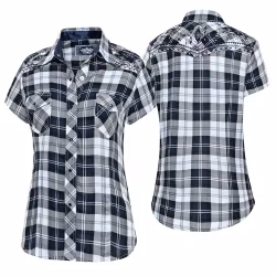 Stars & Stripes Westernblouse Pasadena Short Blue