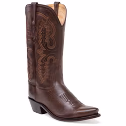 Old West Cowboy Boot Hampton Brown Canyon 100% leather