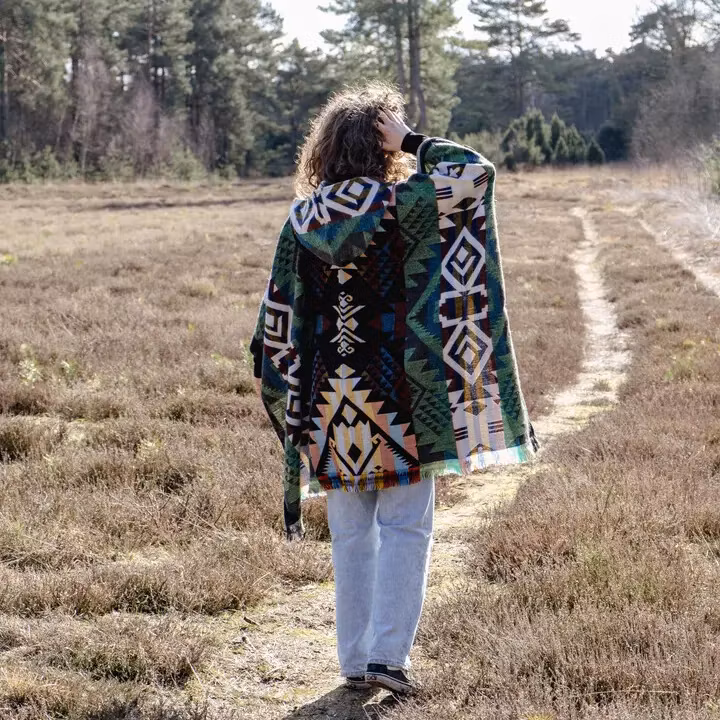EcuaFina Poncho Waorani Grön