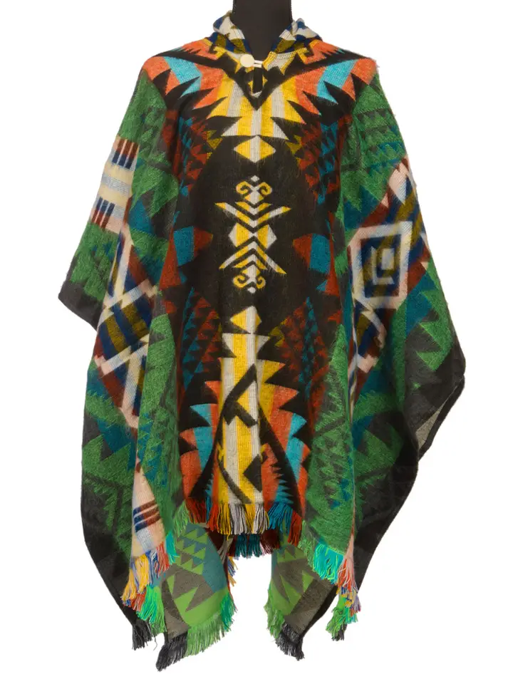 EcuaFina Poncho Waorani Grön