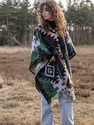 EcuaFina Poncho Waorani Grön