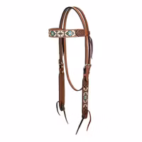 Weaver Turquoise Cross Aztec 5/8" Headstall