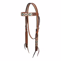 Weaver Turquoise Cross Aztec 5/8" Headstall