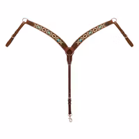 Weaver Turquoise Cross Aztec Contoured Breast Collar