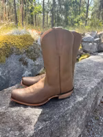 Old West Kansas City Cowboyboots Yellow Brown Vintage Crackle