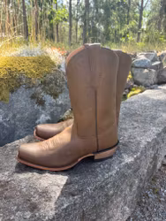 Old West Kansas City Cowboyboots Yellow Brown Vintage Crackle