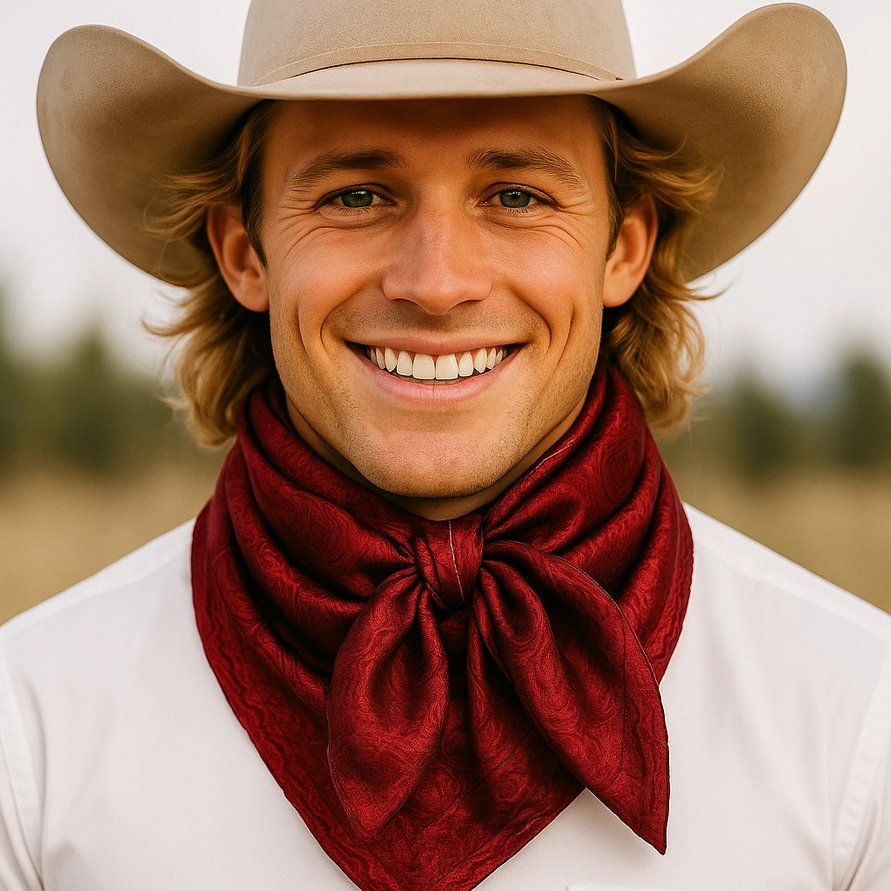 Wild Rag/Scarf Jacquard Burgundy