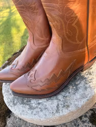Old West Hampton Dark Tan100% leather