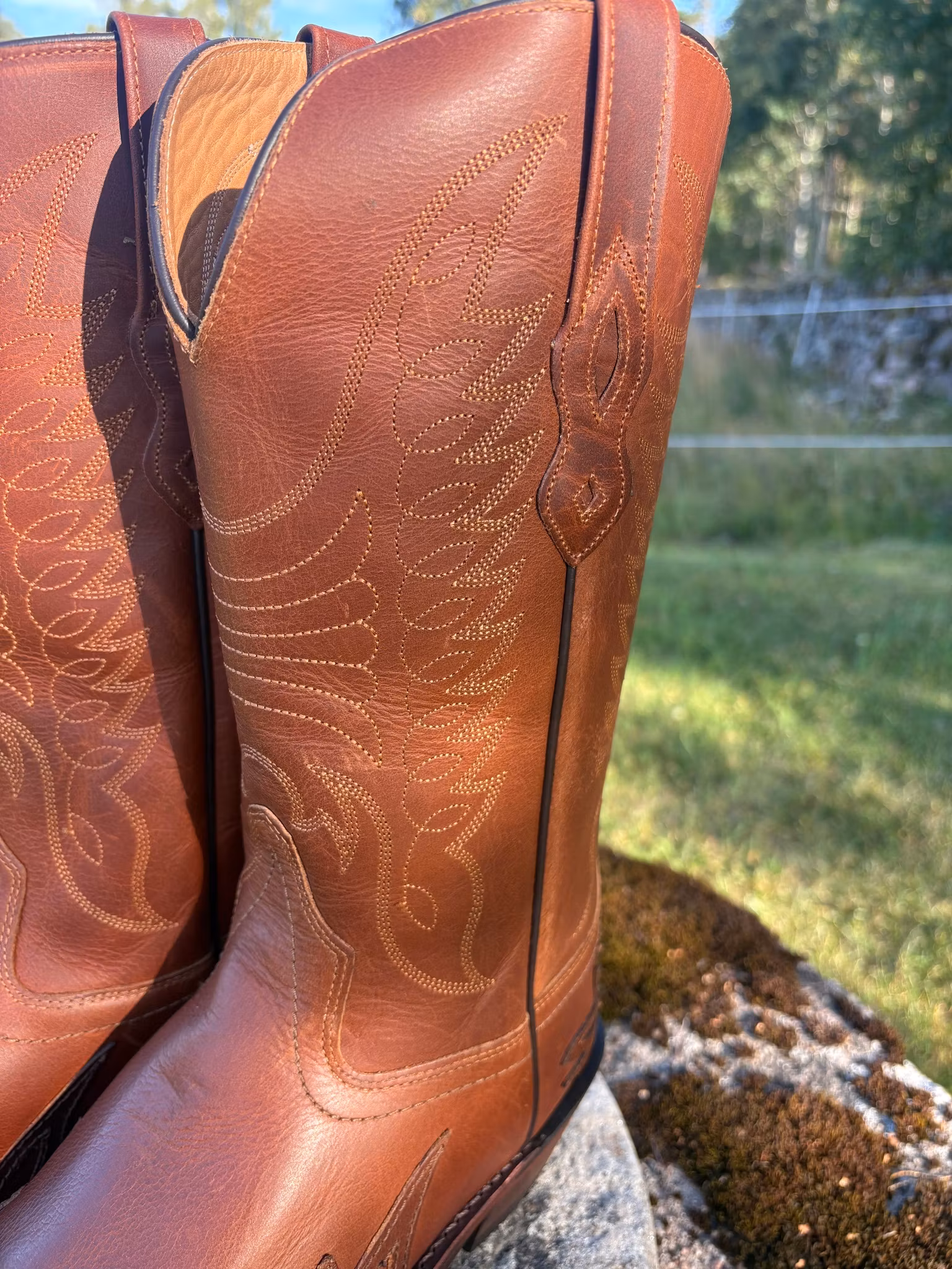 Old West Hampton Dark Tan100% leather