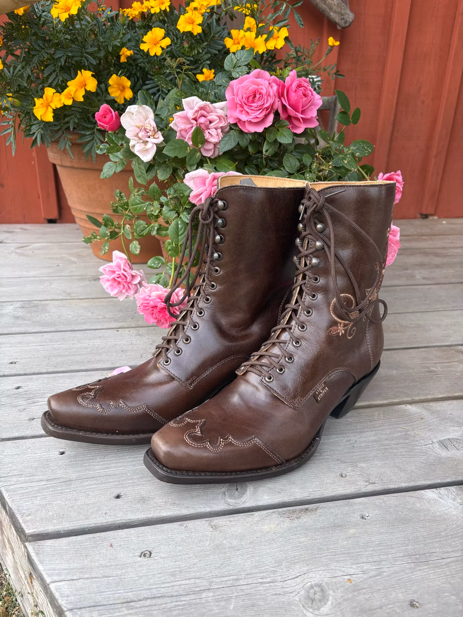 Stars & Stripes westernboots Rosie Brown