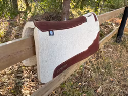 Synergy Contoured Steam Pressed 100% Merino Wool Felt Performance Saddle Pad - Natural