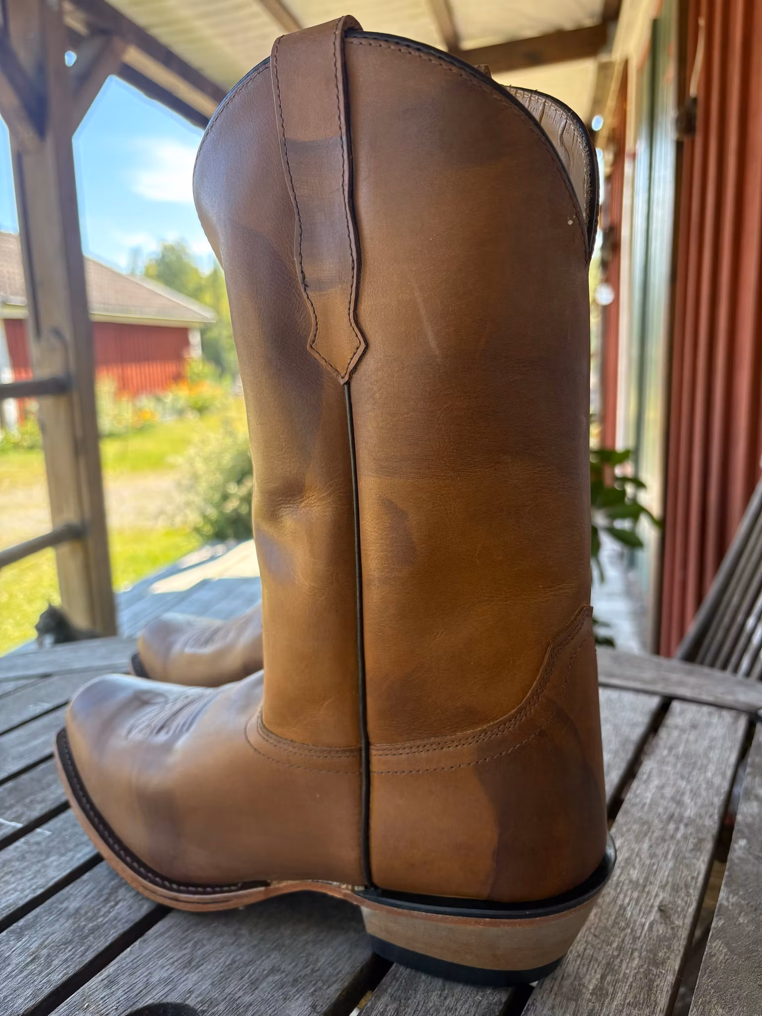Old West El Paso Cowboyboots Brown Antiqua