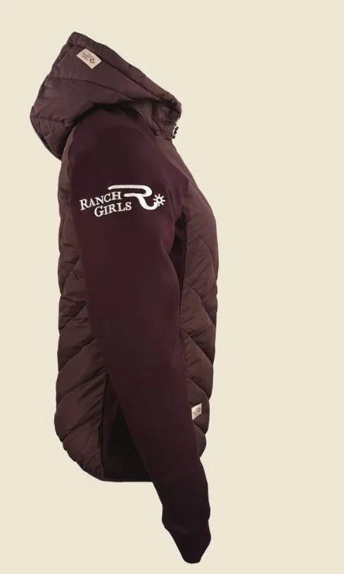 Ranch Girls Hooded Hybrid ProShield Jacka Olivia Eggplant