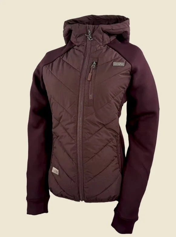 Ranch Girls Hooded Hybrid ProShield Jacka Olivia Eggplant