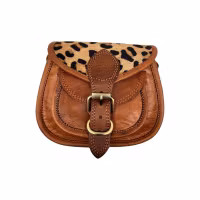 Louisa Lee Shoulderbag Cayenne With Leopard