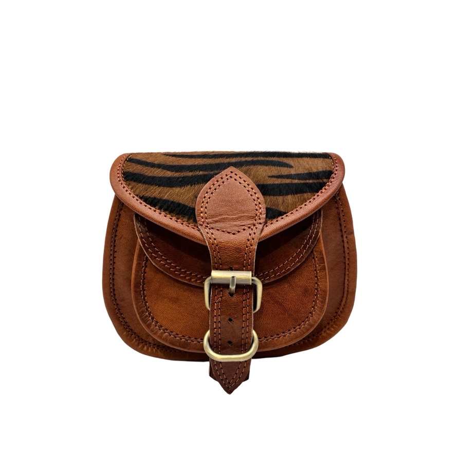 Louisa Lee Shoulderbag Cayenne With Zebra