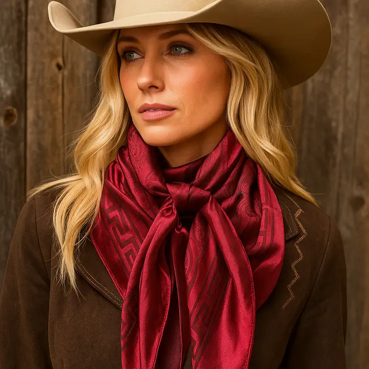 Wild Rag / Scarf Jaquard Burgundy