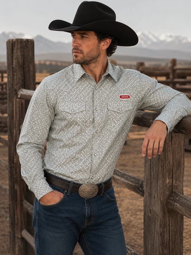 Montana Cotton Western Shirt with Snap Buttons