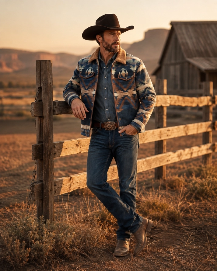 Montana Men's Sherpa Jacket  Southwest Style