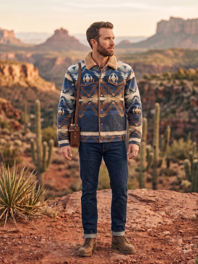 Montana Men's Sherpa Jacket  Southwest Style