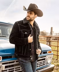 Stars & Stripes Jacket Hunter Black 100% Leather