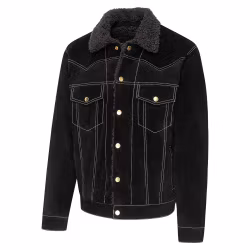 Stars & Stripes Jacket Hunter Black 100% Leather