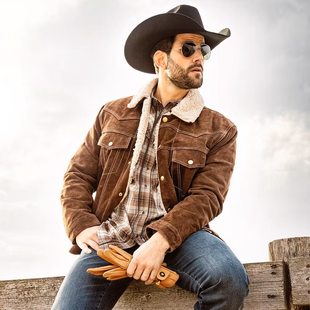 Stars & Stripes Jacket Decker Brown 100% leather