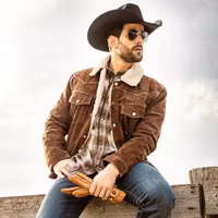 Stars & Stripes Jacket Decker Brown 100% leather