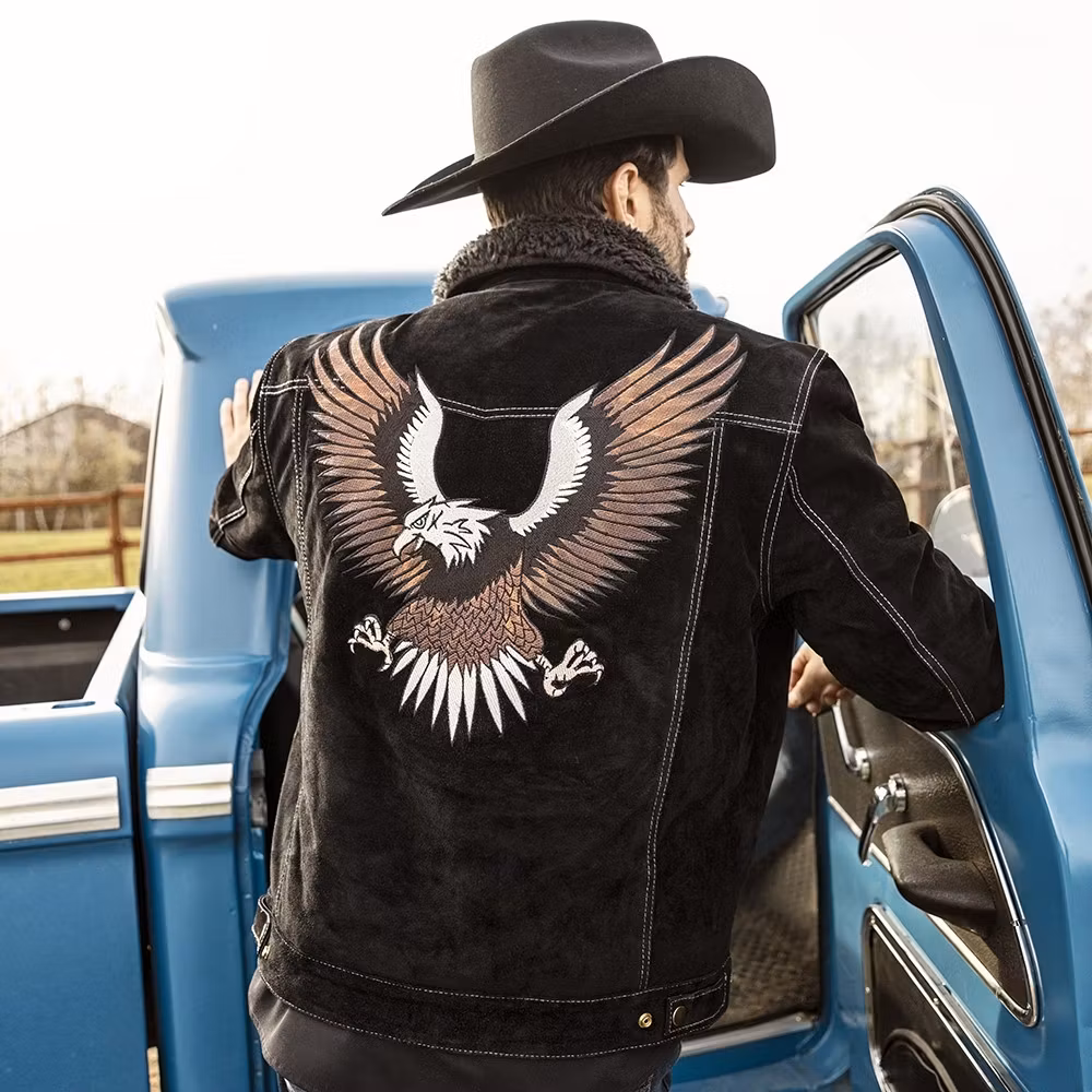 Stars & Stripes Jacket Decker Black 100% leather