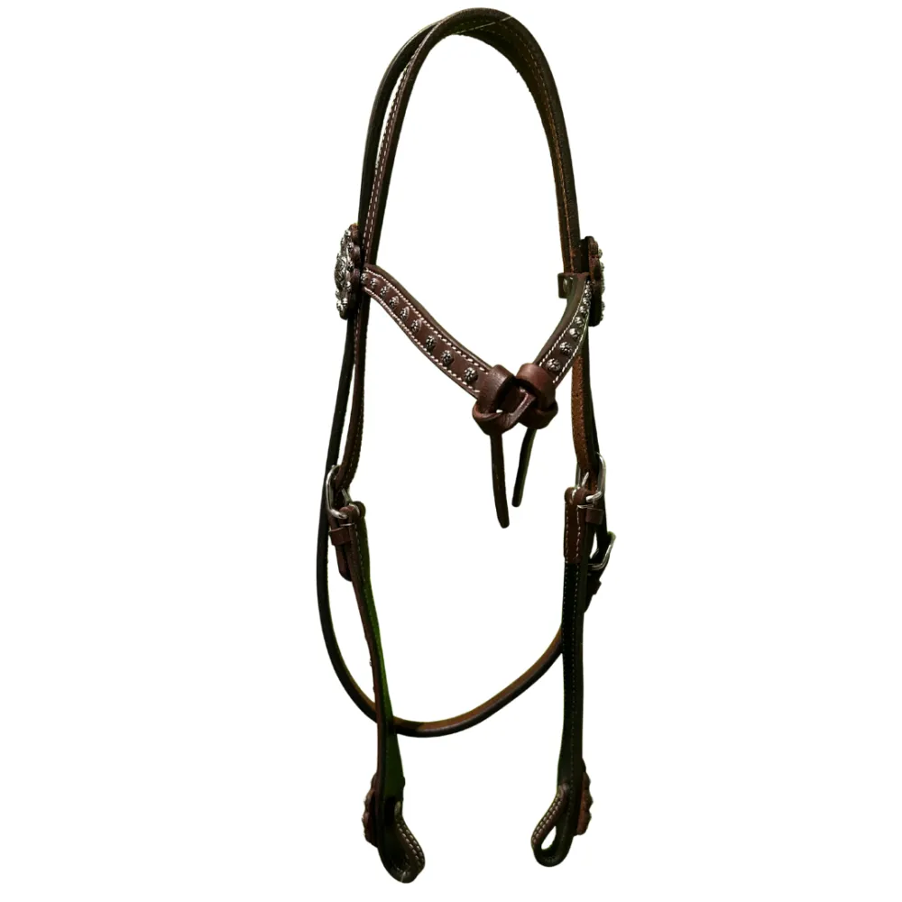 Raw Tack Futurity Knot and Dots Browband Headstall