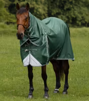 Premier Equine Akoni 0g Turnout Rug with Classic Neck Cover Green