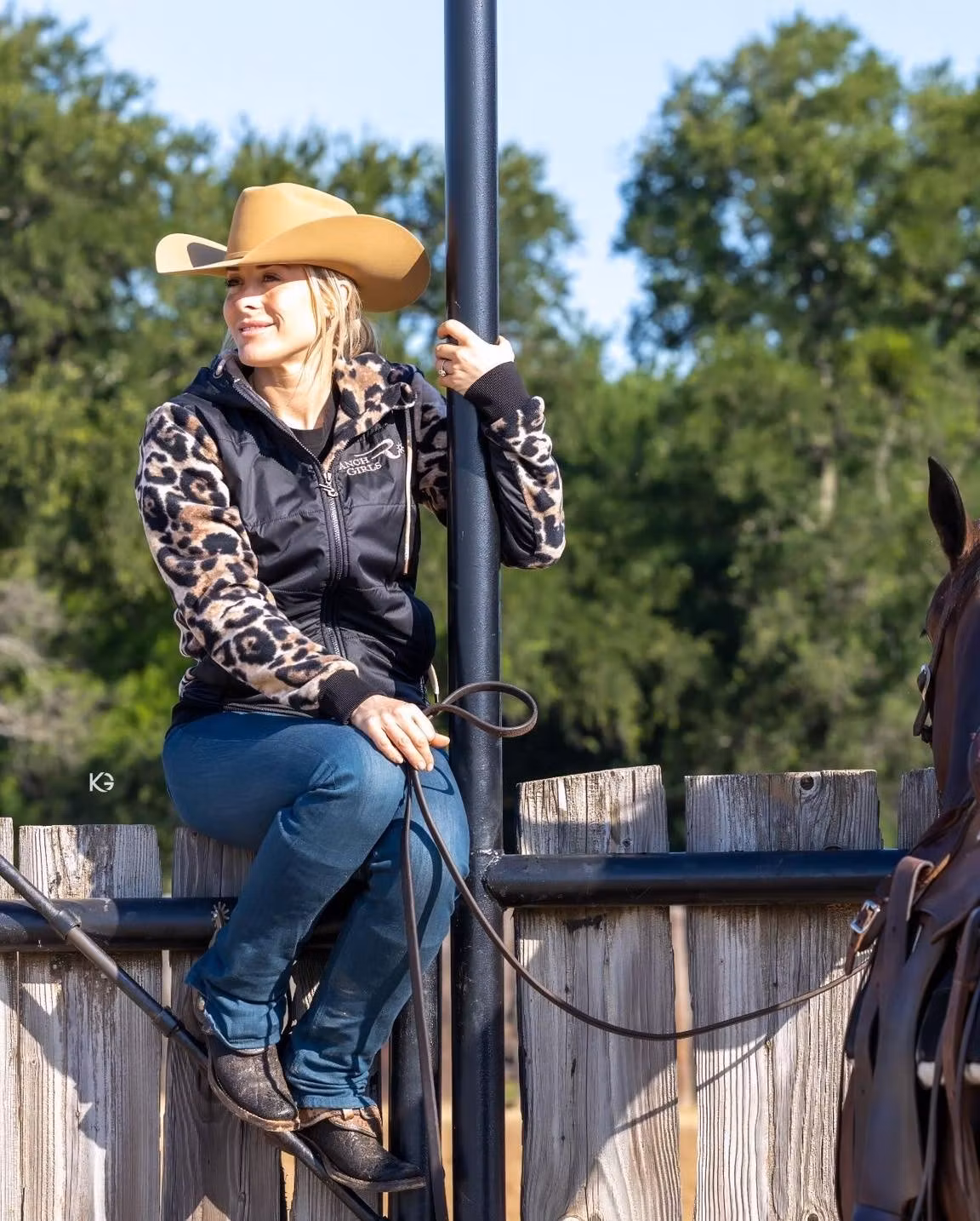 Ranch Girls Ranch Girls Pro Shield Fleece Jacket Charlee Leopard/Black