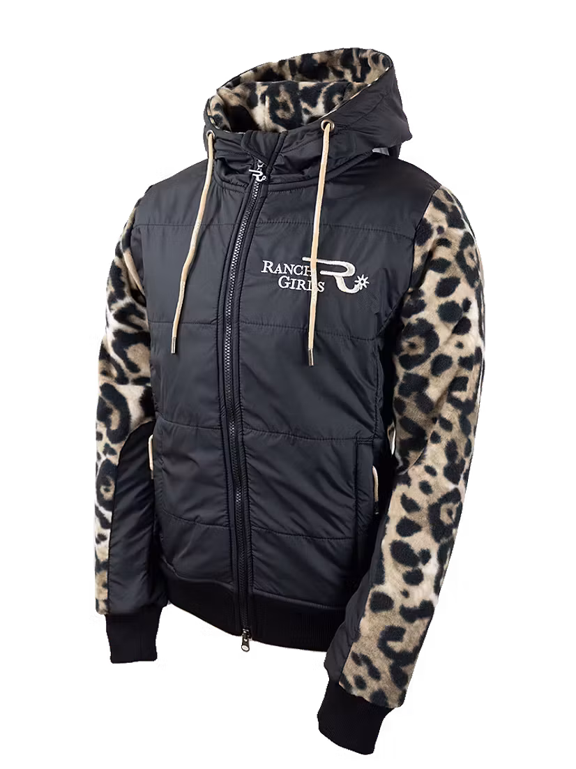 Ranch Girls Ranch Girls Pro Shield Fleece Jacket Charlee Leopard/Black