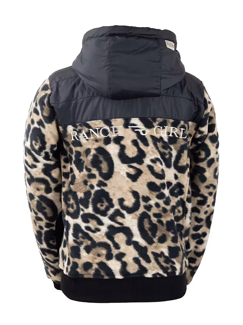 Ranch Girls Ranch Girls Pro Shield Fleece Jacket Charlee Leopard/Black